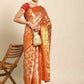 Yellow Art Silk Woven Zari Design Floral Saree with Unstitched Blouse - Hiral Fashion | Swadesiicart