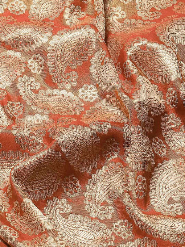 Yellow Art Silk Woven Zari Design Floral Saree with Unstitched Blouse - Hiral Fashion | Swadesiicart