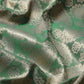 Turquoise Art Silk Woven Zari Design Floral Saree with Unstitched Blouse - Hiral Fashion | Swadesiicart