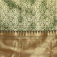 Green Brocade Woven Zari Design Ethnic Motifs Saree with Unstitched Blouse - Hiral Fashion | Swadesiicart