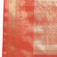 Black Brocade Woven Zari Design Striped Saree with Unstitched Blouse - Hiral Fashion | Swadesiicart