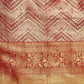 Pink Brocade Woven Zari Design Striped Saree with Unstitched Blouse - Hiral Fashion | Swadesiicart