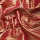 Pink Brocade Woven Zari Design Striped Saree with Unstitched Blouse - Hiral Fashion | Swadesiicart
