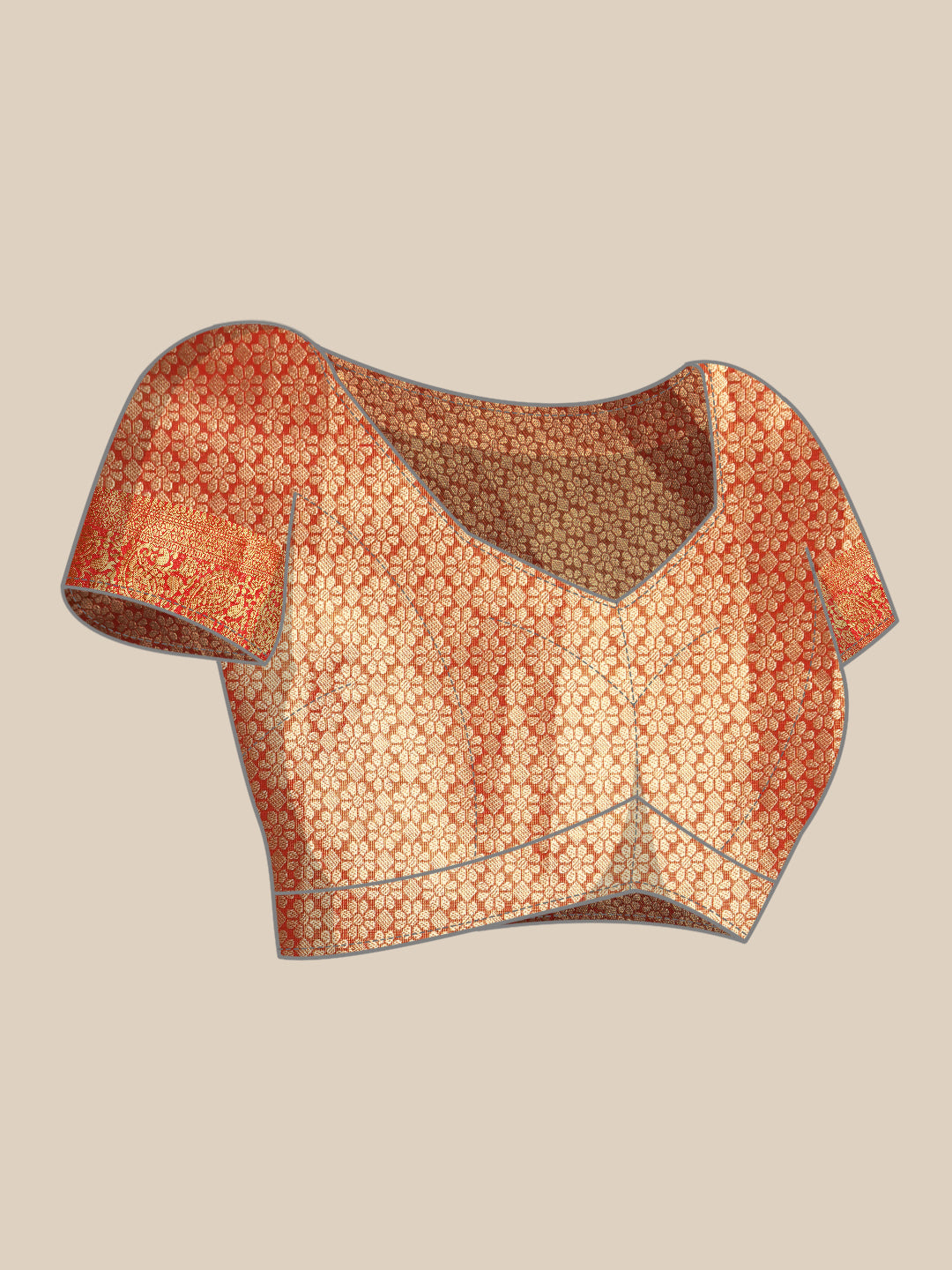 Pink Brocade Woven Zari Design Striped Saree with Unstitched Blouse - Hiral Fashion | Swadesiicart