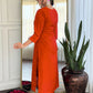 The52 Rust Women's Gorgeous Roman Silk Fabric Straight Kurta, Pant and Dupatta Set - Swadesiicart