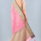 Hiral Fashion Pink Banarasi Art Silk Woven Design Saree | Swadesiicart