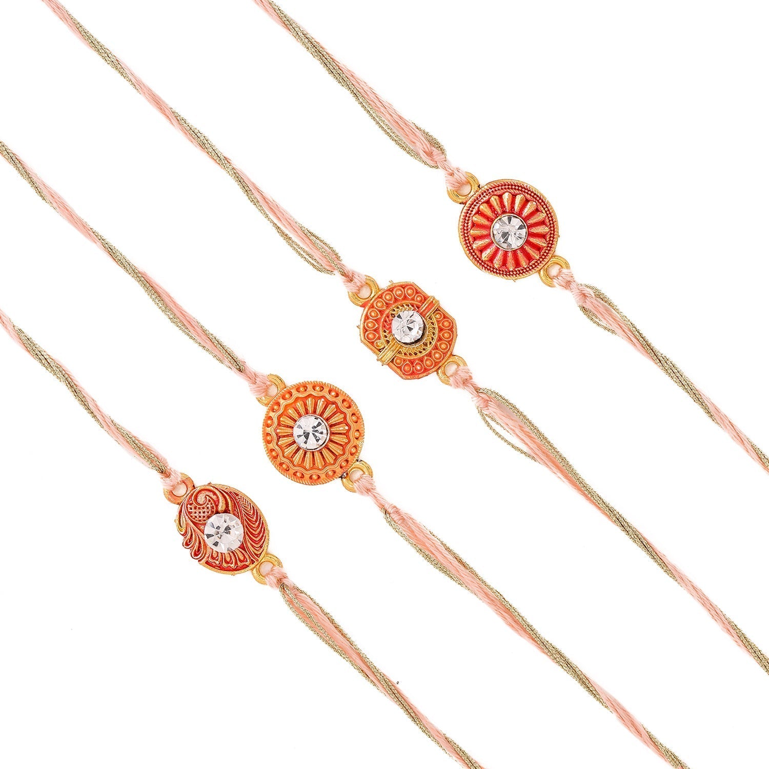 trueBrowns X Voylla Set Of 4 Designer Rakhi With Roli Chaawal Pack | Swadesiicart
