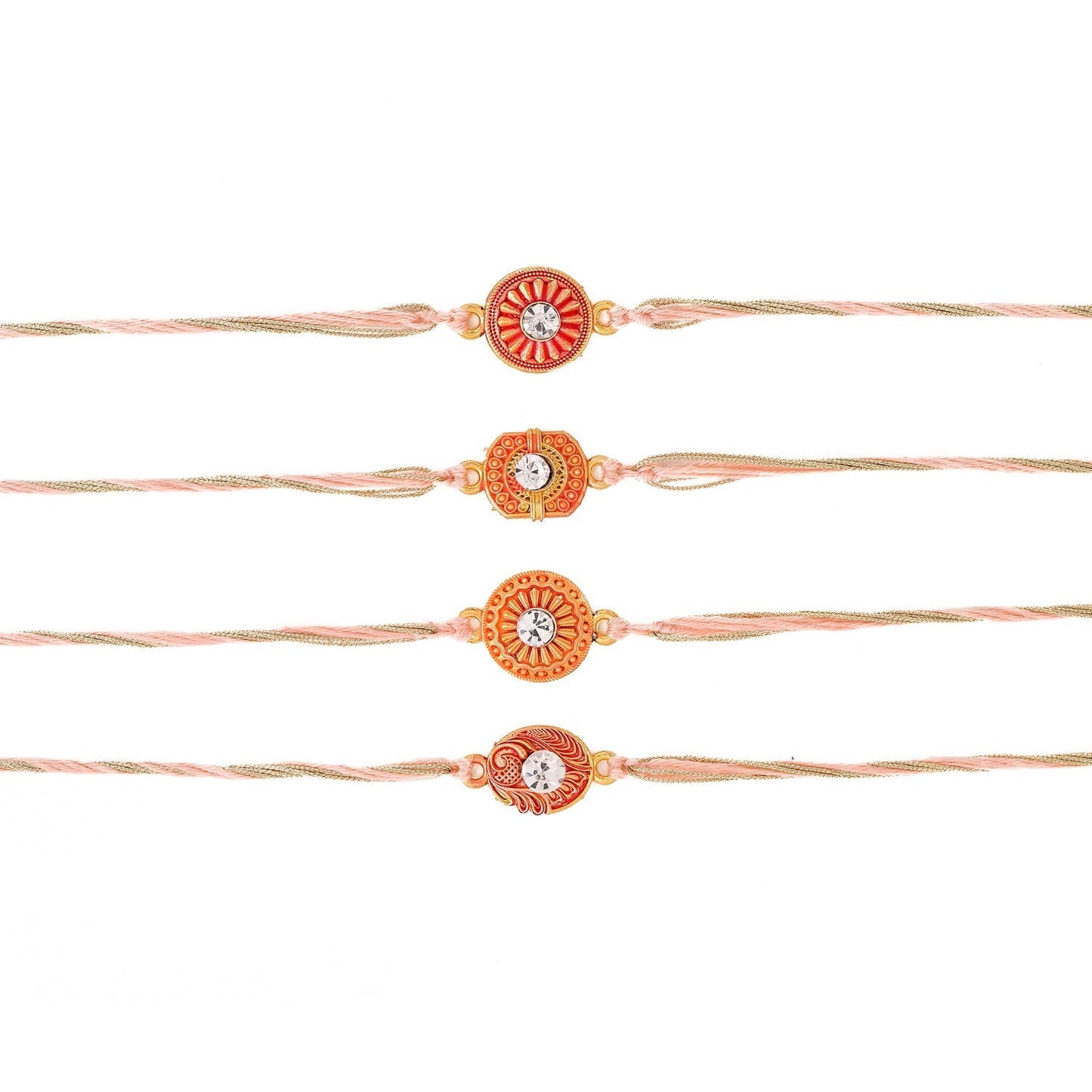 trueBrowns X Voylla Set Of 4 Designer Rakhi With Roli Chaawal Pack | Swadesiicart