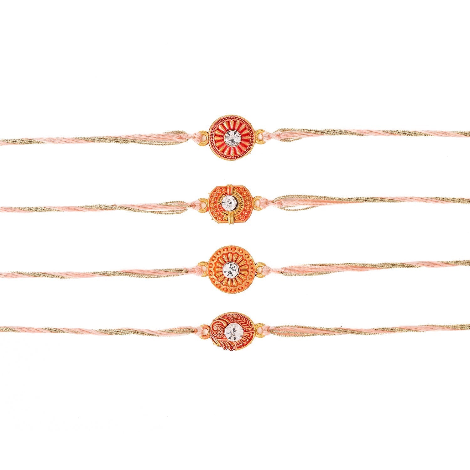 trueBrowns X Voylla Set Of 4 Designer Rakhi With Roli Chaawal Pack | Swadesiicart