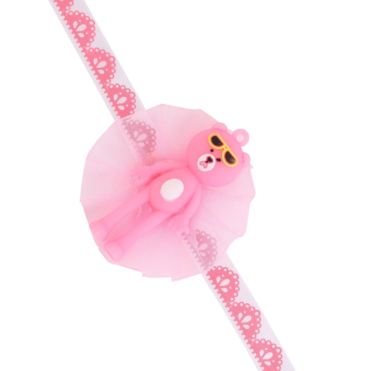 trueBrowns X Voylla Adorable Pink Teddy Bear Rakhi With Roli Chaawal Pack | Swadesiicart