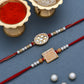 trueBrowns X Voylla Set of 2 Meenakari Kundan Embellished Rakhi | Swadesiicart