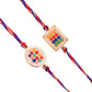 trueBrowns X Voylla Set of 2 Multicolor Thread Rakhis With Beautiful Beads | Swadesiicart