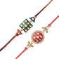 trueBrowns X Voylla Set of 2 Enameled Kundan And CZ Sparkling Rakhis | Swadesiicart