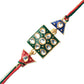 trueBrowns X Voylla Set of 2 Enameled Kundan And CZ Sparkling Rakhis | Swadesiicart