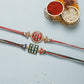 trueBrowns X Voylla Set of 2 Enameled Kundan And CZ Sparkling Rakhis | Swadesiicart