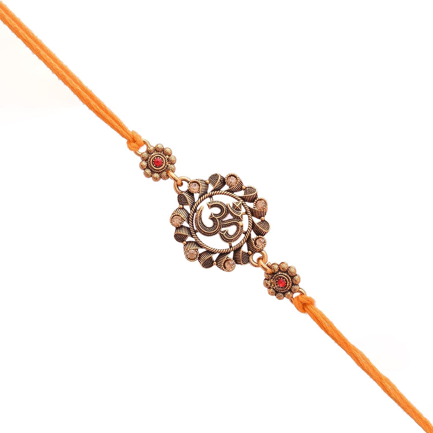 trueBrowns X Voylla Deity Inspired 'OM' Rakhi With Red Thread | Swadesiicart