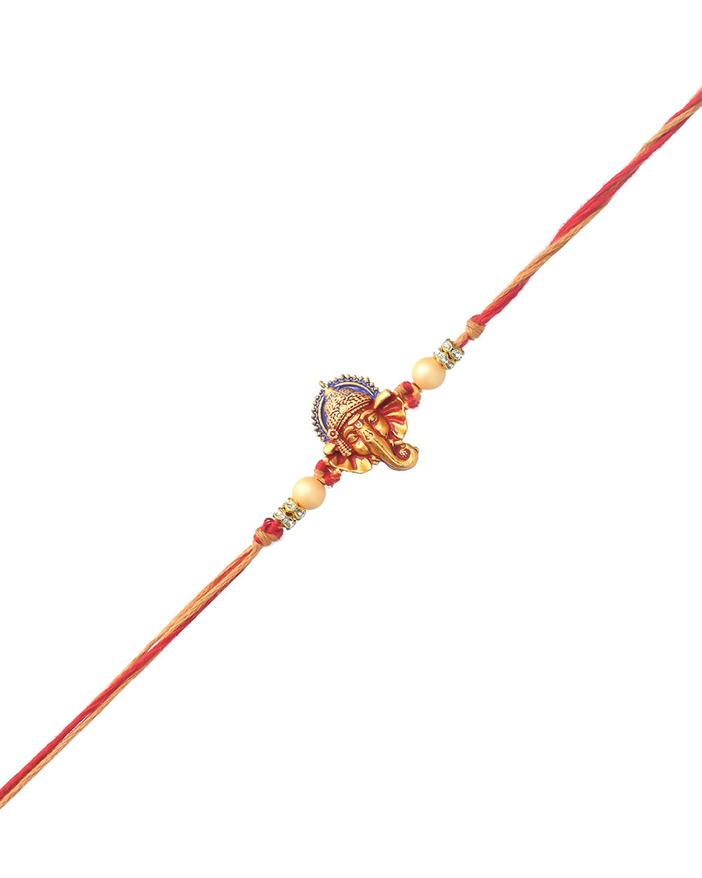 trueBrowns X Voylla Deity Inspired CZ Embellished Ganpati Rakhi | Swadesiicart