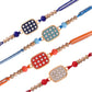 trueBrowns X Voylla Set of 4 Colorful Meenakari Enamel Work Rakhi | Swadesiicart