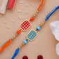 trueBrowns X Voylla Set Of 2 Red & Blue Enameled Rakhi | Swadesiicart