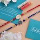 trueBrowns X Voylla Set of 2 Rectangle CZ Embellished Thread Rakhi | Swadesiicart