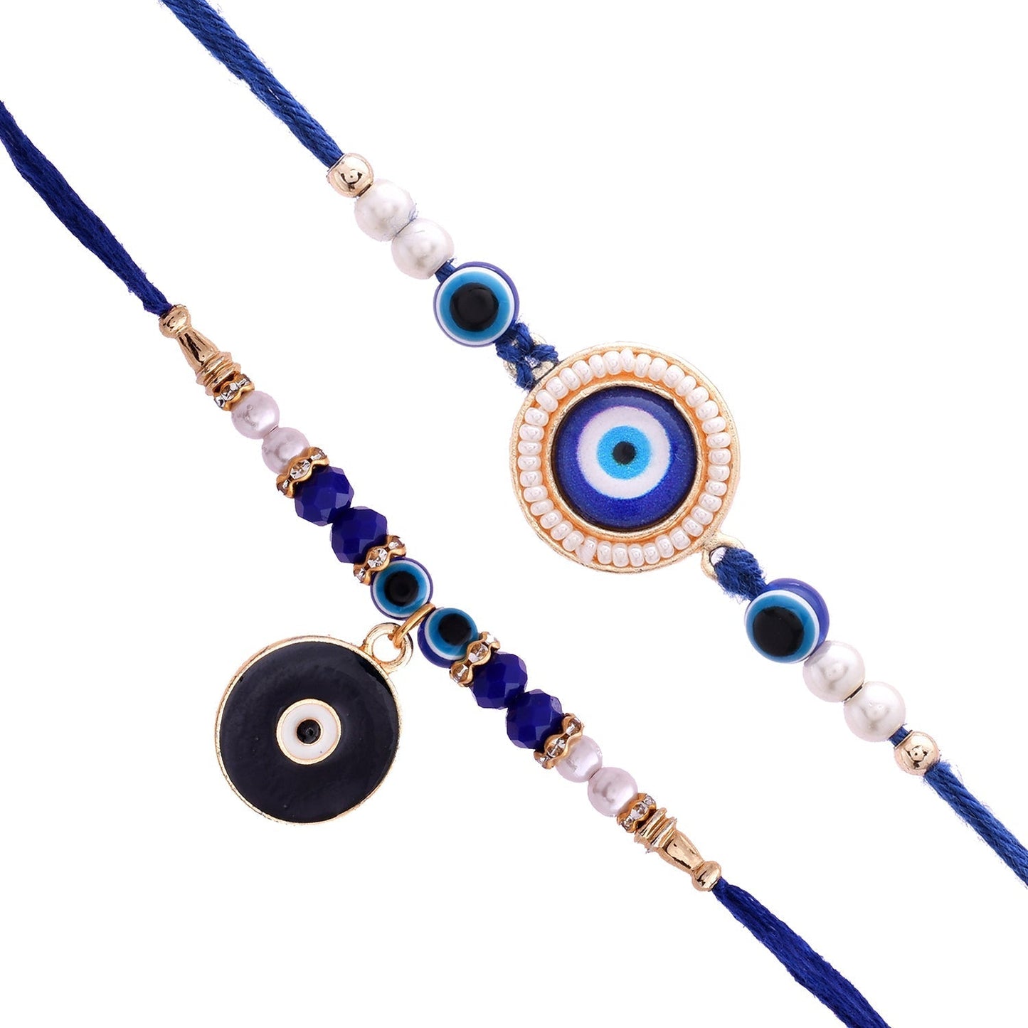 trueBrowns X Voylla Set of 2 Evil Eye Motif Rakhis | Swadesiicart