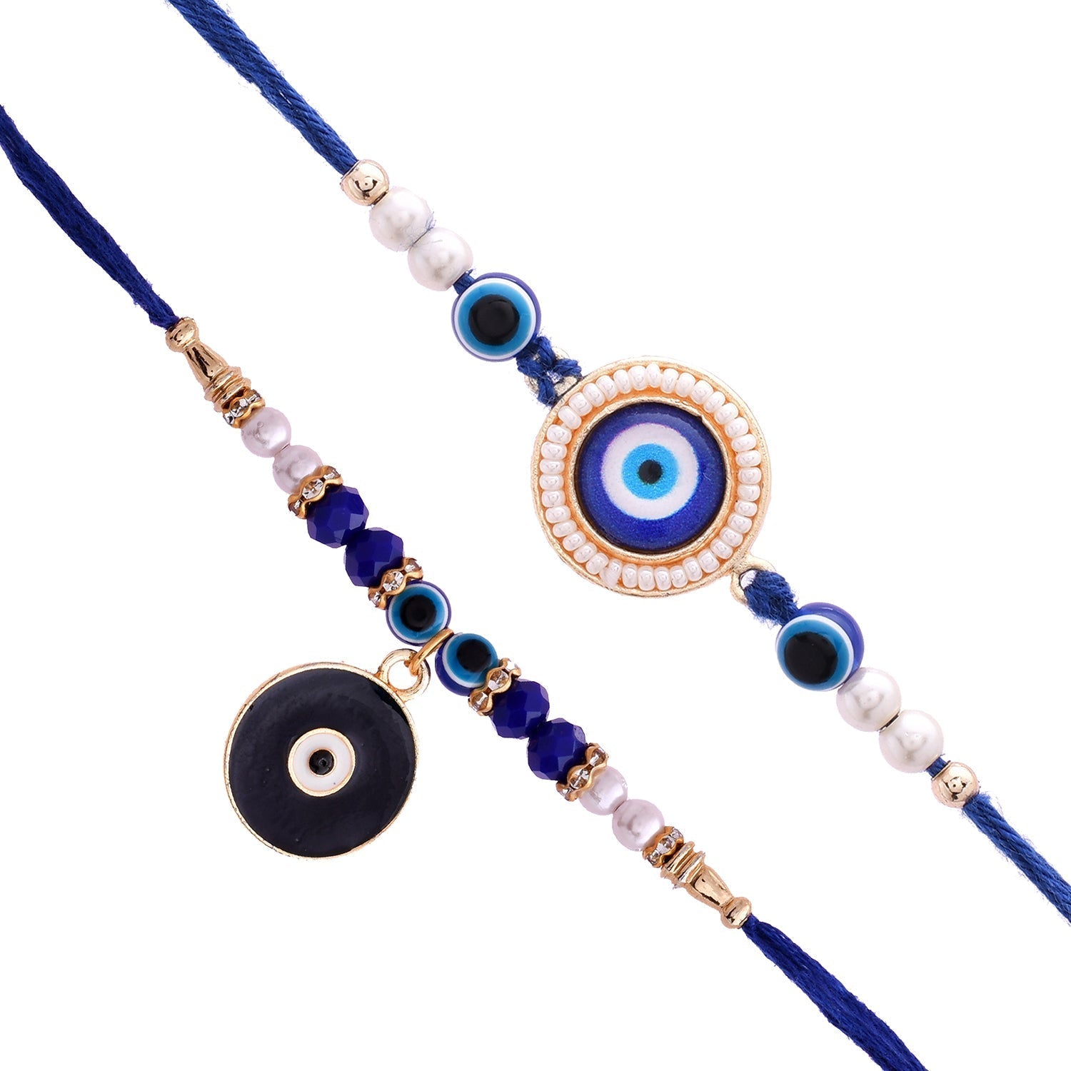 trueBrowns X Voylla Set of 2 Evil Eye Motif Rakhis | Swadesiicart