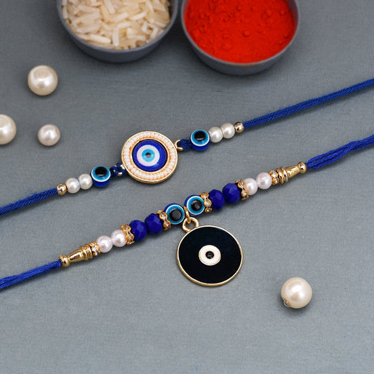 trueBrowns X Voylla Set of 2 Evil Eye Motif Rakhis | Swadesiicart
