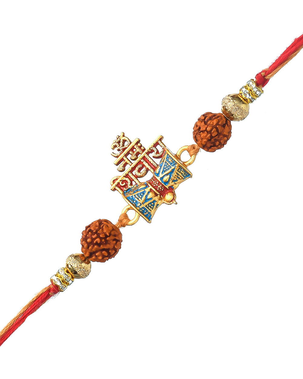 trueBrowns X Voylla Set Of 3 Auspicious Rudraksha Studded Rakhis | Swadesiicart
