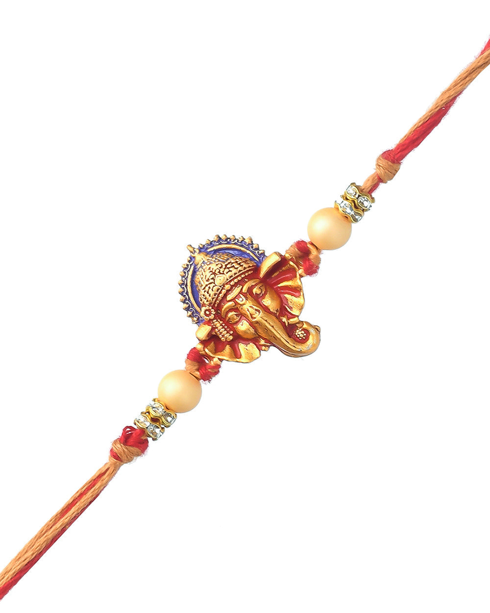 trueBrowns X Voylla Set Of 3 Auspicious Rudraksha Studded Rakhis | Swadesiicart