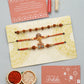 trueBrowns X Voylla Set Of 3 Auspicious Rudraksha Studded Rakhis | Swadesiicart