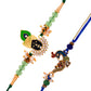 trueBrowns X Voylla Pack of 2 Green Lord Krishna And Blue Peacock Rakhi | Swadesiicart