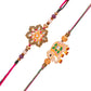 trueBrowns X Voylla Pack of 2 Meenakari Kundan Floral And Elephant Rakhi | Swadesiicart