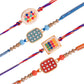 trueBrowns X Voylla Set of 4 Meenakari Kundan Embellished Rakhi | Swadesiicart