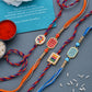 trueBrowns X Voylla Set of 4 Meenakari Kundan Embellished Rakhi | Swadesiicart