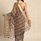 Multicolor Cotton Blend Printed Kalamkari Saree with Unstitched Blouse - Hiral Fashion | Swadesiicart