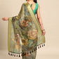 Multicolor Cotton Blend Printed Kalamkari Saree with Unstitched Blouse - Hiral Fashion | Swadesiicart