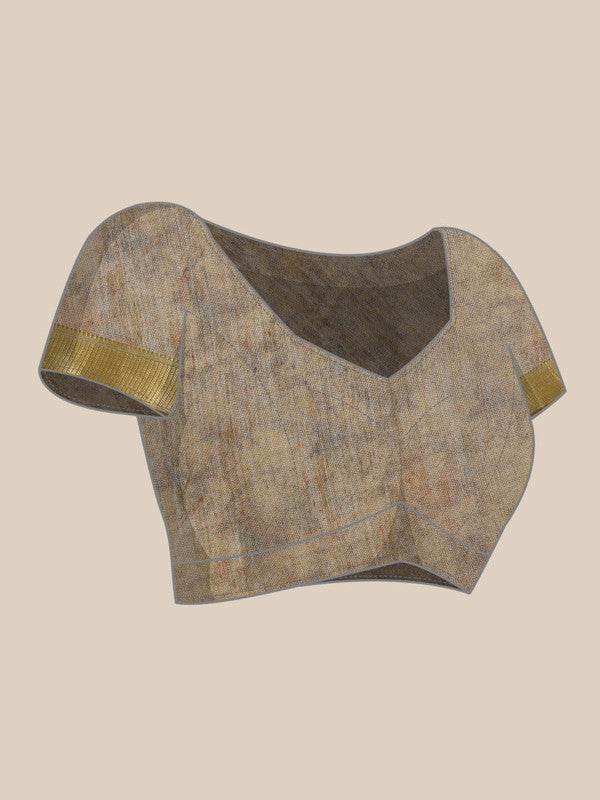 Multicolor Cotton Blend Printed Kalamkari Saree with Unstitched Blouse - Hiral Fashion | Swadesiicart
