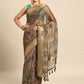 Multicolor Cotton Blend Printed Kalamkari Saree with Unstitched Blouse - Hiral Fashion | Swadesiicart