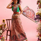 Peach Cotton Blend Printed Madhubani Saree with Unstitched Blouse - Hiral Fashion | Swadesiicart