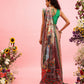 Peach Cotton Blend Printed Madhubani Saree with Unstitched Blouse - Hiral Fashion | Swadesiicart