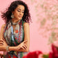 Peach Cotton Blend Printed Madhubani Saree with Unstitched Blouse - Hiral Fashion | Swadesiicart