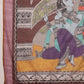 Gray Cotton Blend Printed Madhubani Saree with Unstitched Blouse - Hiral Fashion | Swadesiicart
