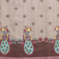 Gray Cotton Blend Printed Madhubani Saree with Unstitched Blouse - Hiral Fashion | Swadesiicart