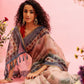 Beige Cotton Blend Printed Madhubani Saree with Unstitched Blouse - Hiral Fashion | Swadesiicart