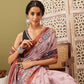 Rust Cotton Blend Printed Madhubani Saree with Unstitched Blouse - Hiral Fashion | Swadesiicart