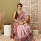 Rust Cotton Blend Printed Madhubani Saree with Unstitched Blouse - Hiral Fashion | Swadesiicart