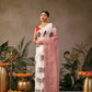 Hiral Fashion Beige Chanderi Cotton Blend Abstract Digital Print Saree | Swadesiicart