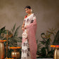 Hiral Fashion Beige Chanderi Cotton Blend Abstract Digital Print Saree | Swadesiicart