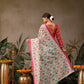 Hiral Fashion Green Chanderi Cotton Blend Floral Digital Print Saree | Swadesiicart