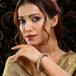 Ruby Raang 22k Gold Polished Kundan Bracelet | Swadesiicart